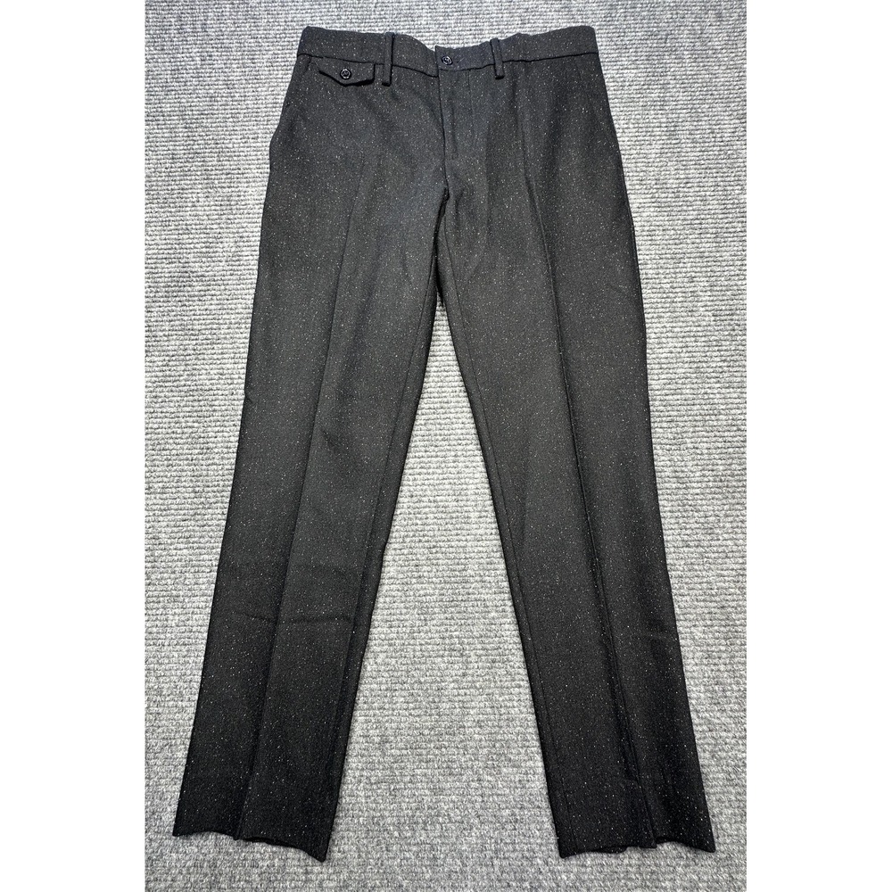 J Lindeberg Pants Mens 48 Black Grant 6 Starwool Dress Wool Blend Trousers
